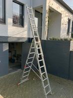 Ladder aluminium, Doe-het-zelf en Verbouw, Ladders en Trappen, Ophalen, Zo goed als nieuw, Ladder, Opvouwbaar of Inschuifbaar