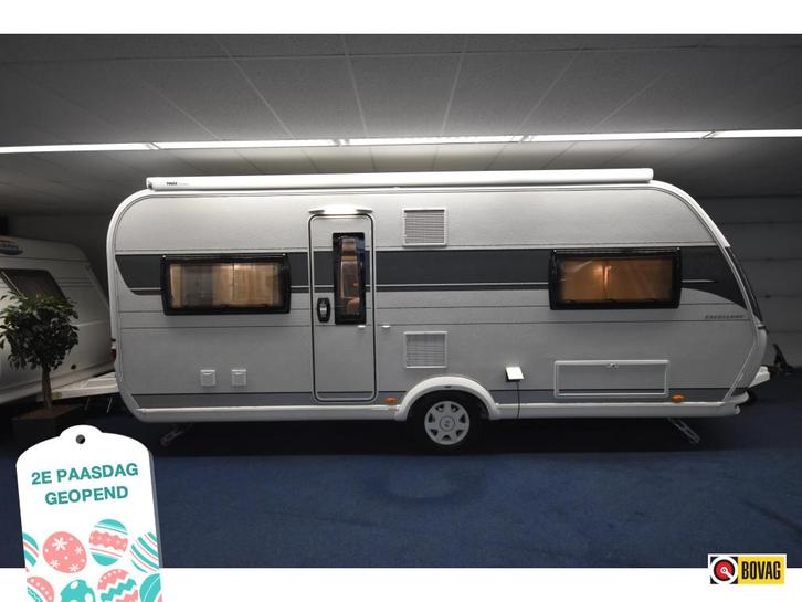 Hobby Excellent 560 CFE CASSETTELUIFEL/FIETSENREK, Caravans en Kamperen, Caravans, Bedrijf, 1250 - 1500 kg, Rondzit, Hobby, Frans bed