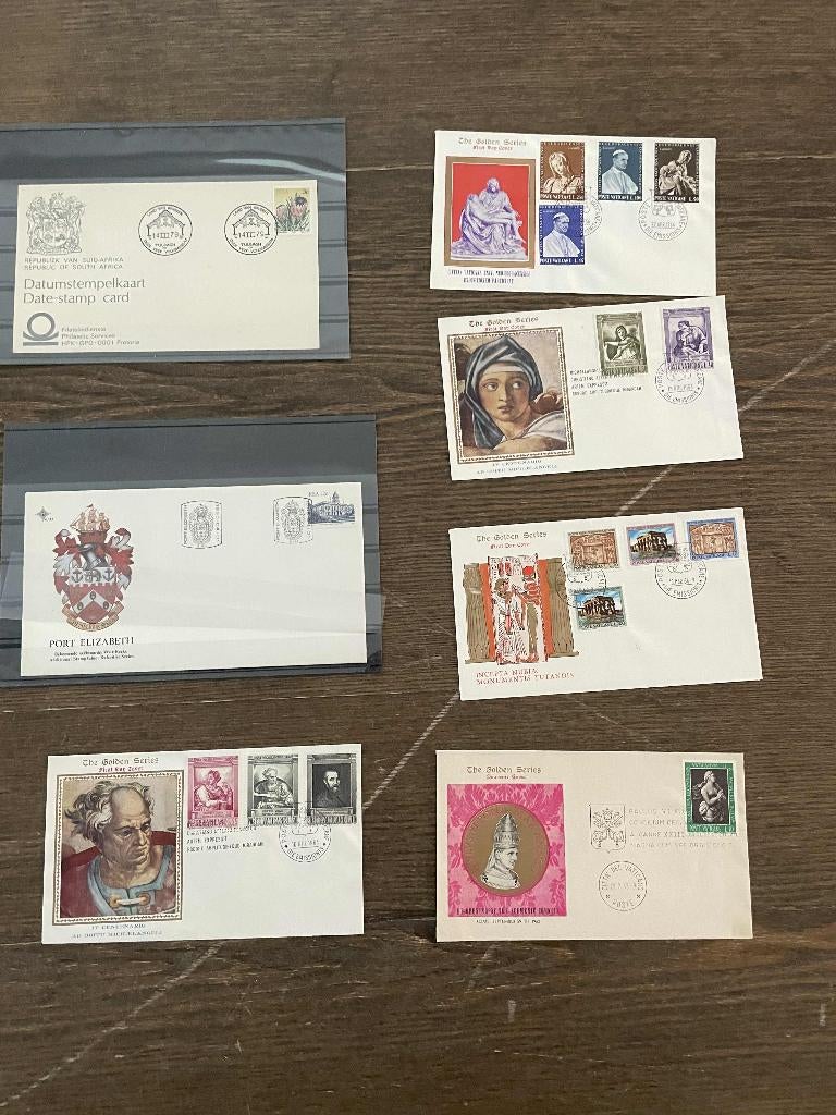 postzegels wereld FDC vaticaan en zuid afrika, Ophalen of Verzenden, Buitenland