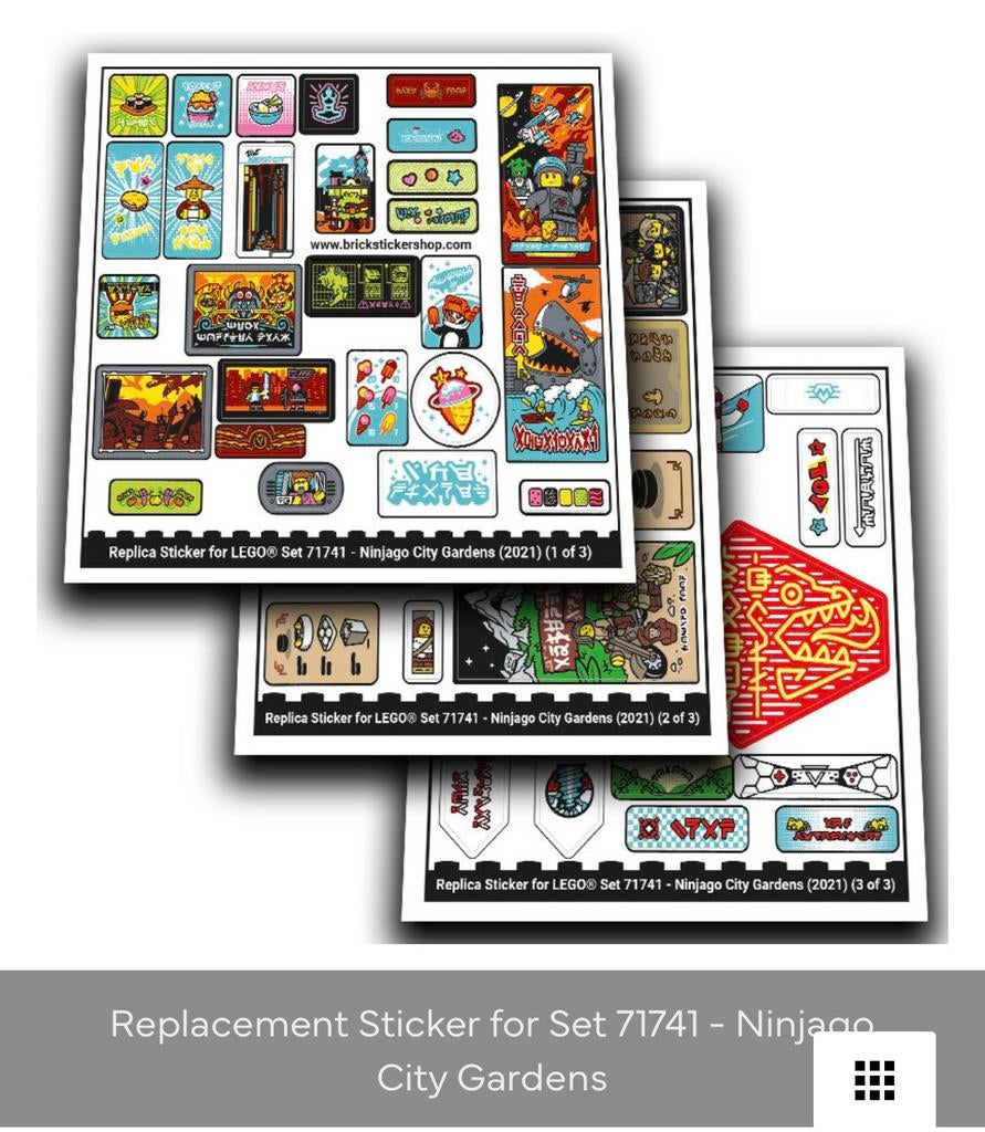 Stickerset Ninjago 71742 stad, Ophalen of Verzenden, Nieuw