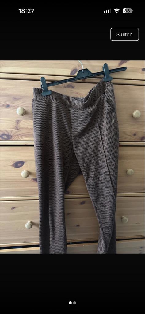 Eksept broek maat M, Maat 38/40 (M), Bruin, Verzenden, Lang