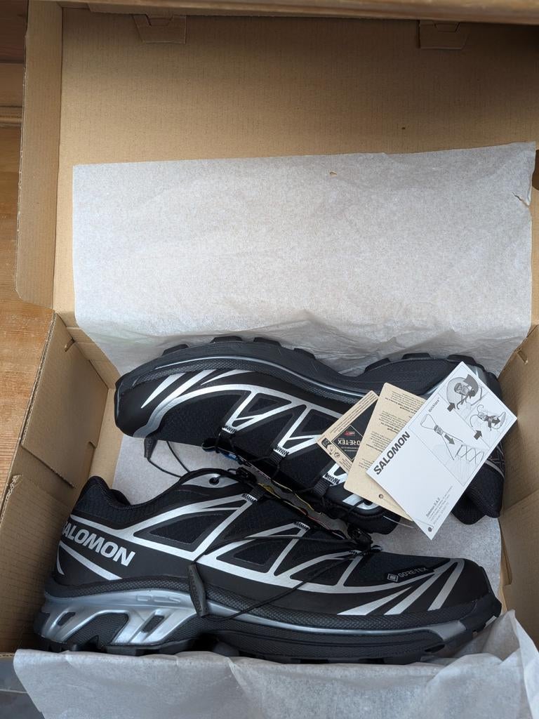 Salomon XT 6 Sneakers Maat 45 1/3 Zwart Zilver - Nieuw, Kleding | Heren, Schoenen, Zwart, Nieuw, Ophalen of Verzenden, Sneakers of Gympen