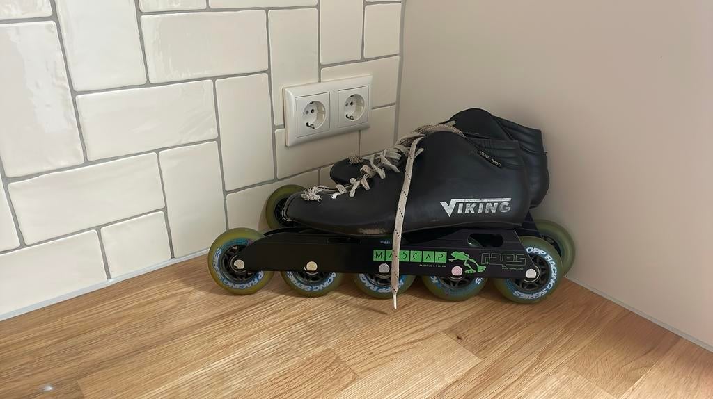 Skeelers/speed skates, Sport en Fitness, Skeelers, Ophalen, Gebruikt, Inline skates 5 wielen