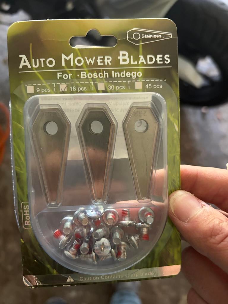 Bosch indego grasmaaier messen - Blades voor Bosch Indego, Ophalen of Verzenden, Nieuw, Minder dan 30 cm