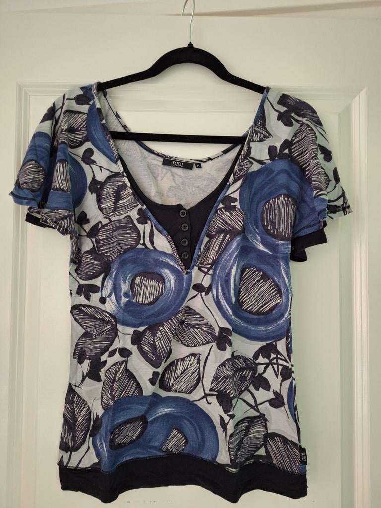 Didi Shirt Maat 40, Kleding | Dames, T-shirts, Zo goed als nieuw, Maat 38/40 (M), Blauw, Korte mouw, Ophalen of Verzenden