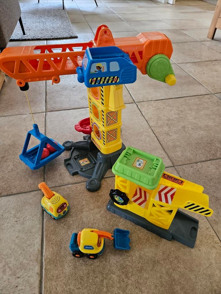 Vtech bouwplaats inclusief. 2 auto's, Ophalen of Verzenden, Gebruikt