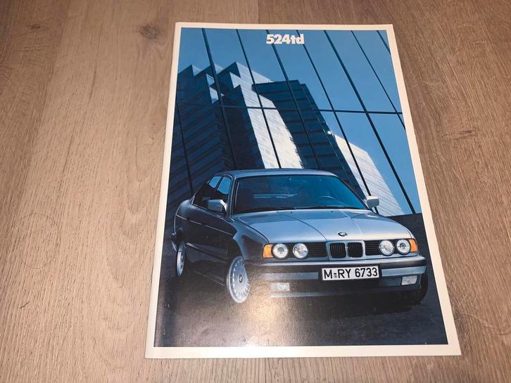 Folder BMW 5-serie 524td (E34) 1989, Boeken, Auto's | Folders en Tijdschriften, Zo goed als nieuw, BMW, Ophalen of Verzenden