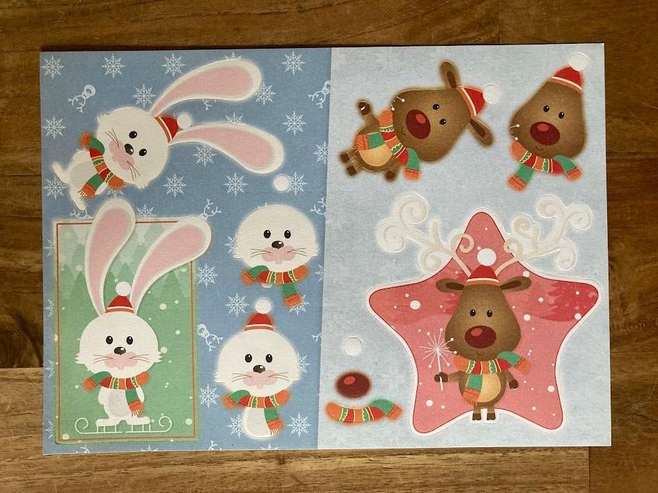 Uitdrukvel Kerst konijn rendier, Ophalen of Verzenden, Nieuw, Kerst, Knipvel