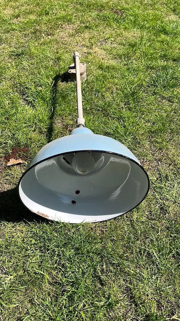 Industriële lamp, emaille, Antiek en Kunst, Ophalen