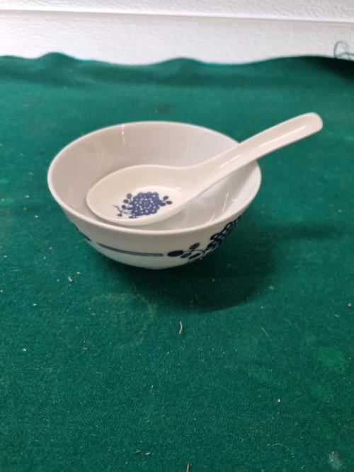 chinese soepkom met lepel, Ophalen of Verzenden
