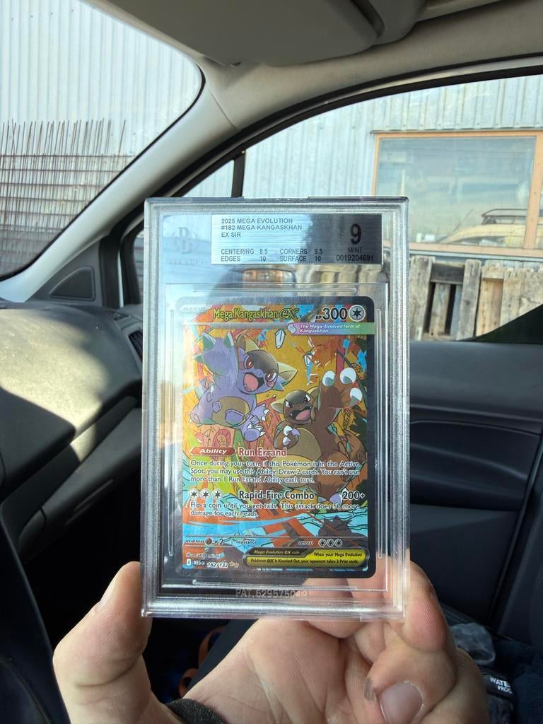 Slab Kangaskhan M EX 109/108 PSA 9 Pokemon Kaart, Ophalen of Verzenden, Zo goed als nieuw, Losse kaart