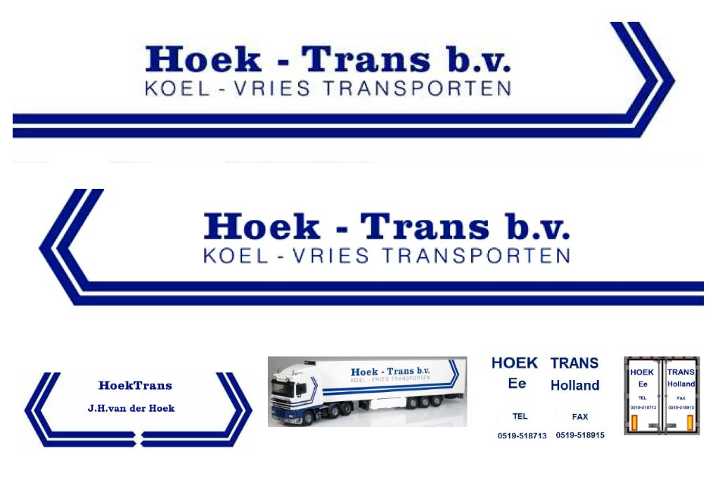 Vrachtauto decal 1:50 Hoek-trans koel-vriestransport type 1, Verzenden, Nieuw, Bus of Vrachtwagen, Overige merken