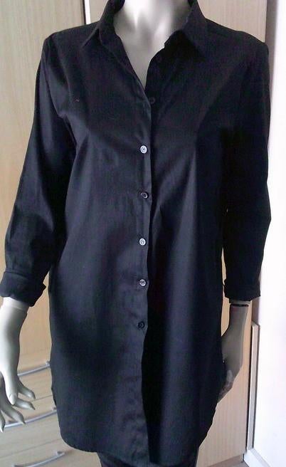 Nieuwe zwarte lange stretchblouse maat 40, Verzenden, Nieuw, Maat 38/40 (M), Zwart