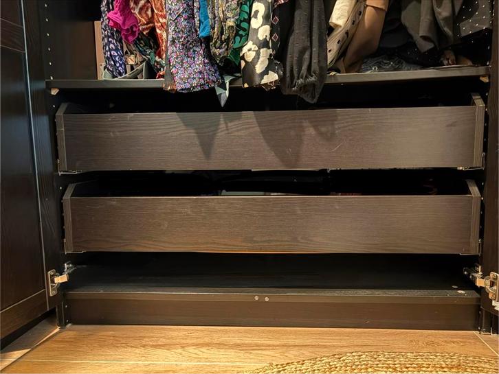 2x IKEA Pax lades donkerbruin, Huis en Inrichting, Kasten | Kledingkasten, Gebruikt, Minder dan 100 cm, 50 tot 100 cm, 50 tot 75 cm