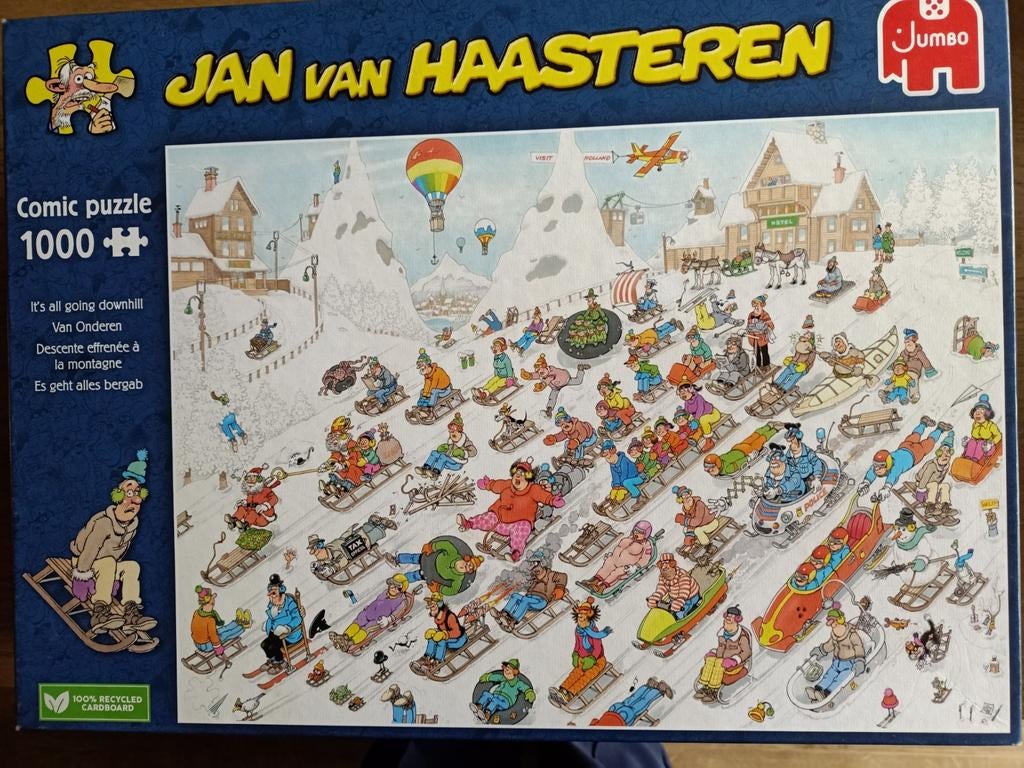 JAN VAN HAASTEREN PUZZEL VAN ONDEREN, Ophalen of Verzenden, 500 t/m 1500 stukjes, Zo goed als nieuw