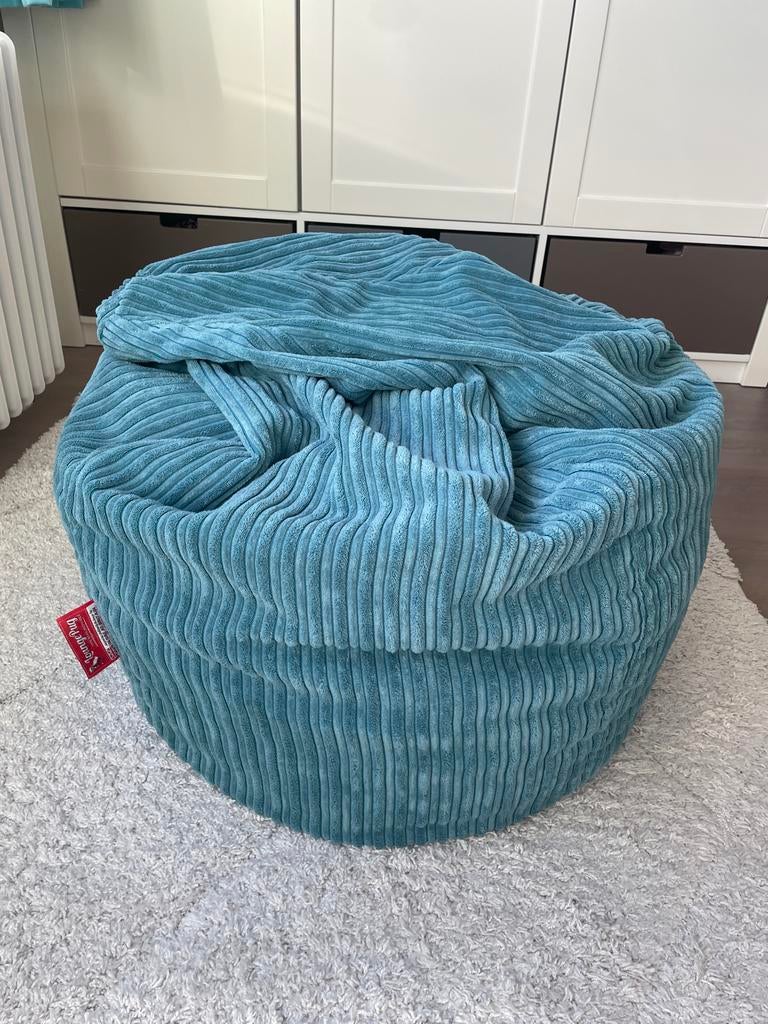 Loungepug zitzak blauw gamer, Huis en Inrichting, Zitzakken, Ophalen, Zo goed als nieuw, Blauw, Zitzak