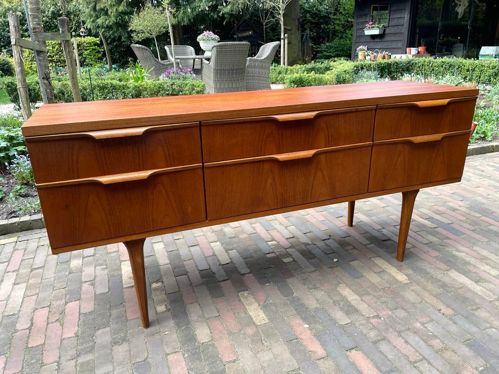 Vintage Austinsuite dressoir Frank Guille jaren '60, Ophalen, Gebruikt, 150 tot 200 cm, Teakhout