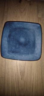 7 prachtige grote vierkante dinerborden blauw, Ophalen, Zo goed als nieuw, Bord(en), Overige stijlen