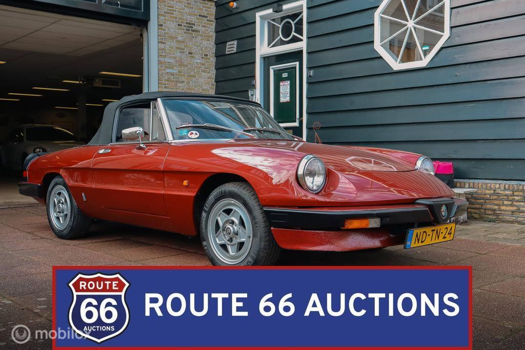Alfa Romeo Spider 1.6 Aerodinamica | 1983 | Route 66 Auction, Auto's, Oldtimers, Overige carrosserieën, Zwart, Bedrijf, Handgeschakeld