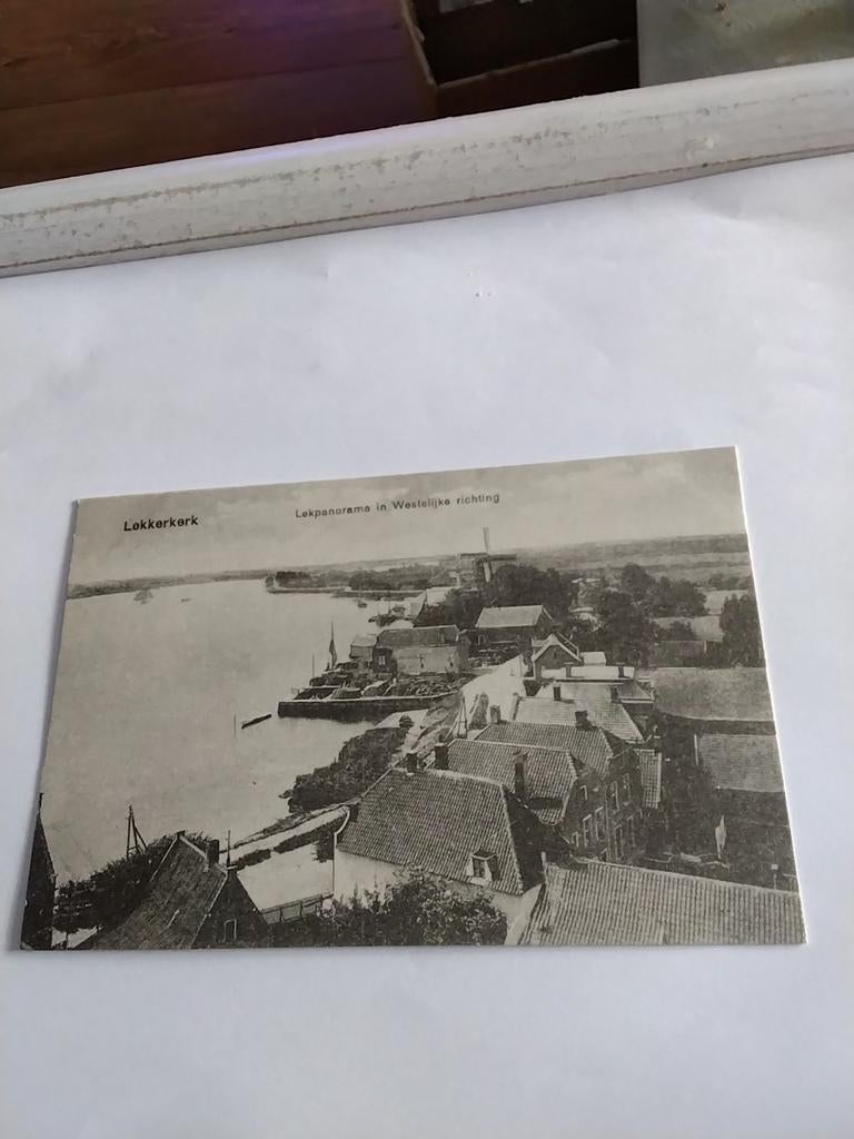 LEKKERKERK. LEKPANORAMA IN WESTELIJKE RICHTING, Verzamelen, Ansichtkaarten | Nederland, Ophalen of Verzenden