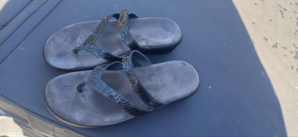 Wolky teenslipper, zwart kroko leer, maat 41, Kleding | Dames, Schoenen, Slippers, Wolky, Zwart, Ophalen of Verzenden
