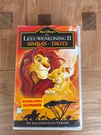 De Leeuwenkoning II: Simba's Trots VHS, Alle leeftijden, Ophalen of Verzenden, Zo goed als nieuw, Actie en Avontuur