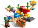 Lego 21164 Minecraft Het Koraalrif COMPLEET, Ophalen of Verzenden, Zo goed als nieuw, Complete set, Lego