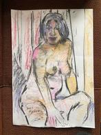 Tekening naakte vrouw, Ophalen of Verzenden