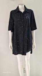 Made in Italy zwarte blouse 44/46, Kleding | Dames, Blouses en Tunieken, Gedragen, Ophalen of Verzenden, Maat 46/48 (XL) of groter