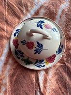 Boerenbont ronde botervloot Sphinx met schade Boerenbond, Gebruikt, Ophalen of Verzenden, Schaal of Schalen, Aardewerk