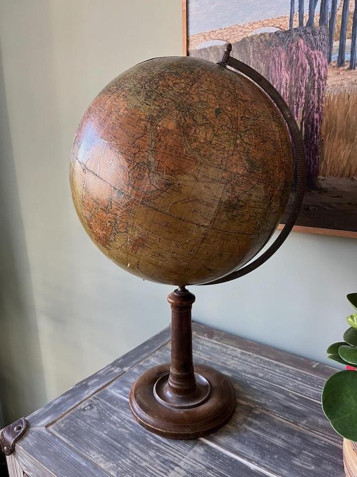 Antieke Nederlandse globe, Dr. Neuse/Bijleveld ca. 1929, Antiek en Kunst, Antiek | Woonaccessoires, Ophalen