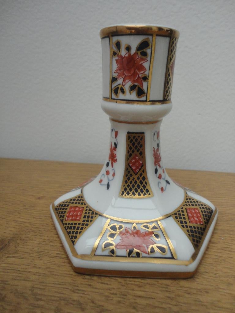 Chinees Shimabara porseleinen kandelaar en dekselschaaltje, Ophalen of Verzenden