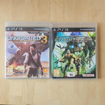 PS3 - Uncharted 3 & Enslaved beschikbaar voor biedingen