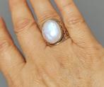 zilveren ring met natuurlijke Maansteen steen zilver 925, Sieraden, Tassen en Uiterlijk, Ringen, Nieuw, Met edelsteen, Kleiner dan 17