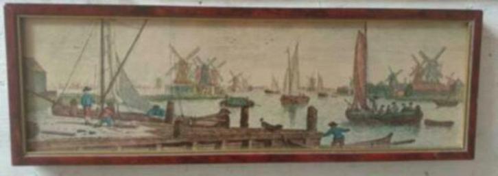 Prent Wormerveer vanaf de poelsluis (herdruk) Bulthuis 1790, Antiek en Kunst, Kunst | Litho's en Zeefdrukken, Ophalen