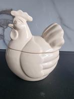 Keramische Voorraadpot Haan/Kip, Gebruikt, Porselein of Keramiek, Schaal, Rond