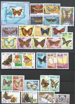 40 postzegels met vlinders, Postzegels en Munten, Postzegels | Thematische zegels, Verzenden, Gestempeld, Dier of Natuur