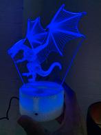 Nieuwe Ammoniet 3D-draak nachtlampje, 16 kleuren, Ophalen of Verzenden, Nieuw