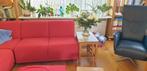 Tweezitsbankje rood, Huis en Inrichting, Ophalen, Gebruikt, Tweepersoons, Rechte bank