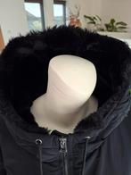 HOX zwarte dikke warme winterjas 44 xl capuchon zacht bont, Zwart, Maat 42/44 (L), Ophalen of Verzenden, Zo goed als nieuw