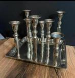 Kaarsen plateau voor 8 kaarsen, Ophalen of Verzenden, Zo goed als nieuw, Metaal, Minder dan 25 cm