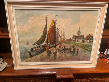 Bijzonder schilderij met pallet geschilderd beschikbaar voor biedingen
