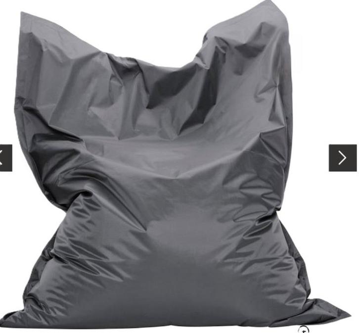 Grote Zitzak - Nylon - Antraciet- 130 X 130 CM, Huis en Inrichting, Zitzakken, Zo goed als nieuw, Zitzak, Grijs, Ophalen
