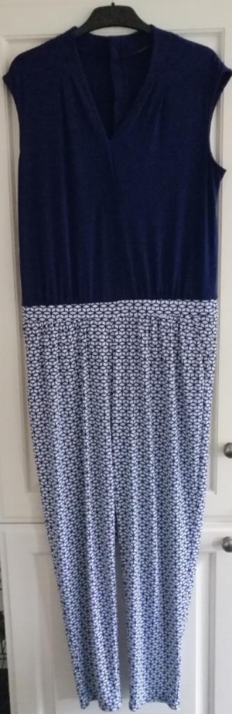 ESPRIT jumpsuit kobalt blauw wit maat M - nieuw - beschikbaar voor biedingen