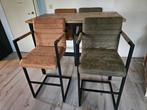 4 barkrukken met tafel, Huis en Inrichting, Barkrukken, 4 krukken, Ophalen, Gebruikt, 60 tot 90 cm