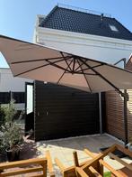 Zweefparasol 300x300, zo goed als nieuw incl. voetstuk, Tuin en Terras, Ophalen, Nieuw, 2 tot 3 meter, Zweefparasol