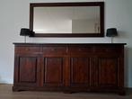 Mooi koloniaal dressoir met spiegel, Ophalen, Eikenhout, Zo goed als nieuw, 200 cm of meer