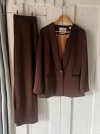 Scotch & soda damespak satijn, Kleding | Dames, Jasjes, Kostuums en Pakken, Kostuum of Pak, Bruin, Maat 42/44 (L), Nieuw