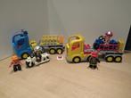 lego duplo vrachtwagen geel en / of blauw met motoren, Ophalen of Verzenden, Zo goed als nieuw, Duplo