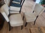 6 eetkamerstoelen roomkleur, Huis en Inrichting, Ophalen, Gebruikt